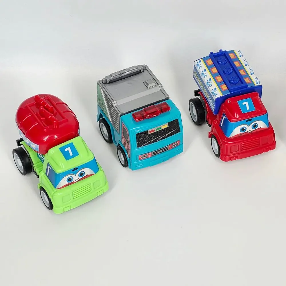FUNCORN TOYS MINI PULL‑BACK VEHICLE SET – 6 MIXED CARS & TRUCKS – AGES 3+